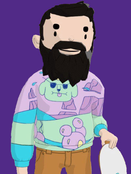 Illustrated portrait of Matt Hurtado